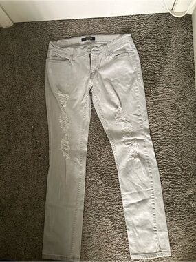 Levi's Light Gray Slim Jeans with Branded Waist Label